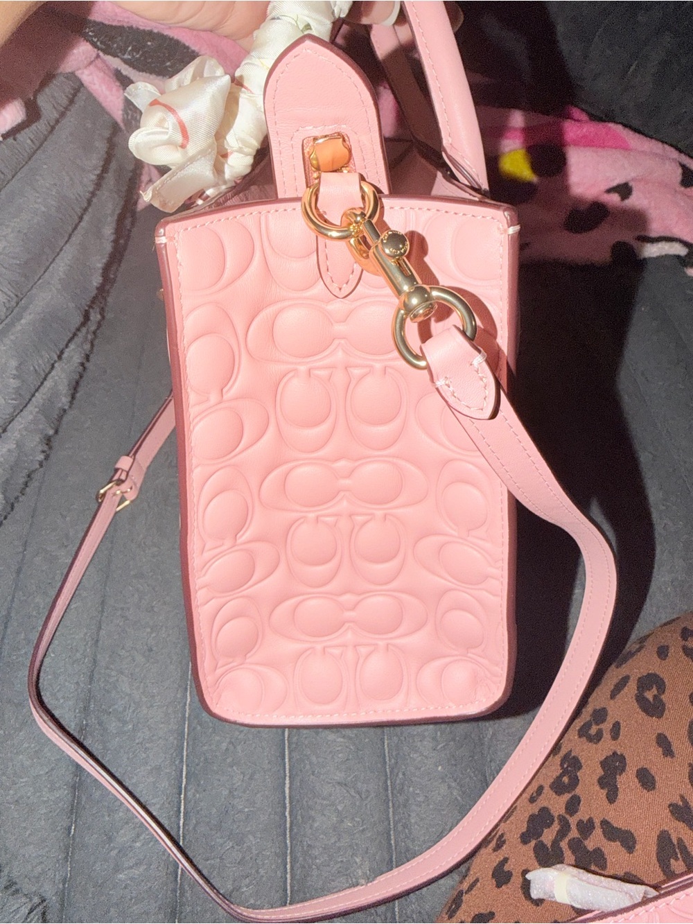 Coach Pink Quilted Signature Satchel with Matching Wallet pink petal - Picture 6 of 8
